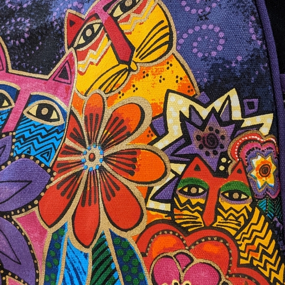 Laurel Burch Handbags - Canvas Laurel Burch Tote - Garden Cats NWT - Vibrant!!